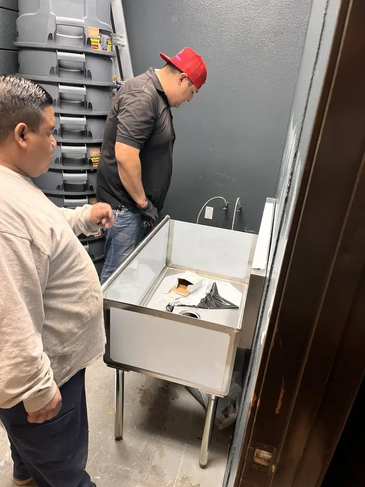 Commercial plumbing and sink installation in New Richmond